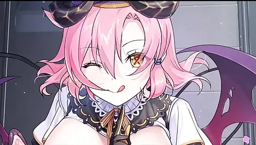 Kaiju princess 2 sahne - pembe saçlı succubus sana nasıl kuyruk alacağını gösteriyor