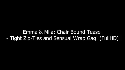 Emma ve Mila: sandalye bağlı azdırma - sıkı fermuarlar ve şehvetli sargı
