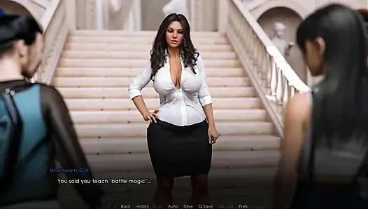 Şehvet akademisi: büyü dünyası ve büyük orta yaşlı seksi memeler. Bölüm 6