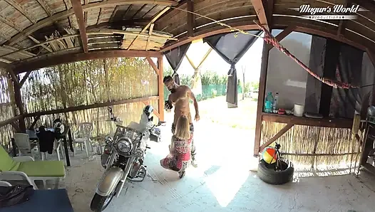 Regina Gold motosiklet üzerinde