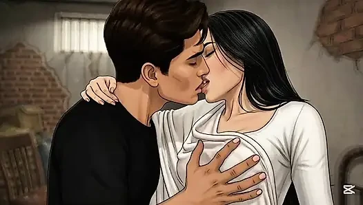 Scène d’amour avec un couple attrayant (ai générée)