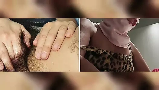 Horny mom undresses and masturbates with moans. Naughty sexy milf tries on naked clothes.