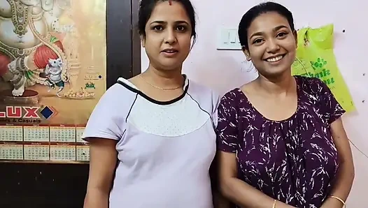 Desi Bengali Bhabhi's first threesome sex with Zomato delivery boy, Indian Hindi Audio