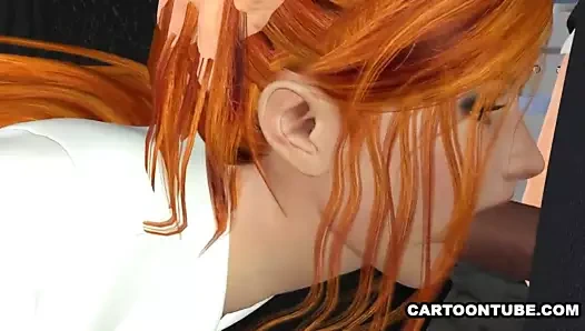 Busty 3d sekreter berbat ve sikikleri