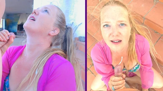 Gizli bir harabede tatilde açık havada bakış açısı sakso - beni al