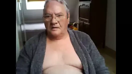 Büyükbaba inme üzerinde web kamerası