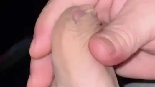 Daddy Cums on Melove Sexy Small Feet