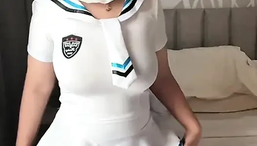 Cosplay denizci elbisesi gecesi, baştan çıkarıcı kadın