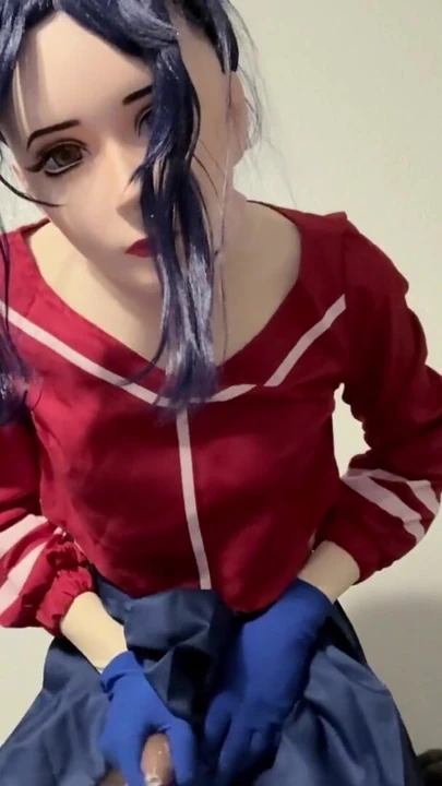 Kigurumi maske kostümlü mastürbasyon ve tahmin | Klip 1