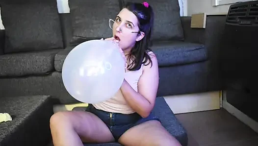 Beyaz balonlar sakso ve pop rahatlatıcı terapi - bunny looner