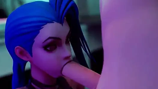 Jinx büyük bir horoz emme - animasyon!