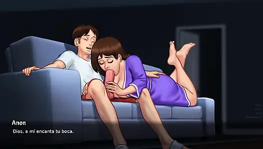 stepmom dominating in the kitchen in secret- Summertime Saga