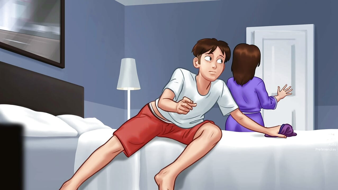 Cheating stepmom takes her stepdaughter's boyfriend away - summertime saga