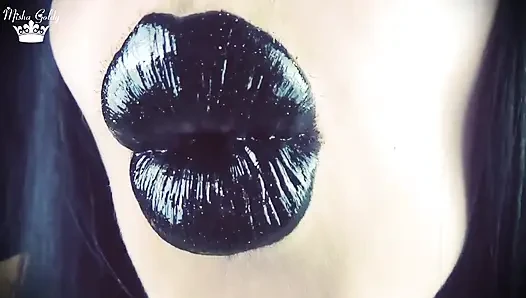 Siyah parlak dudaklardan öpücükler asmr 31 talimatı