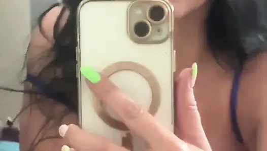 Fışkırtmalı aynamla mavi dantelli ayna azdırıyor