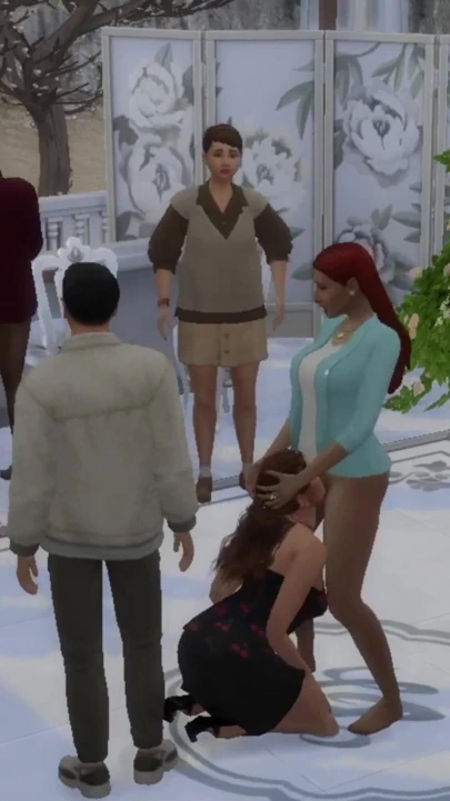 "Partiden sonra mutlu Simmers_Wedding seks partisine dönüşmüş" den çarpıcı an