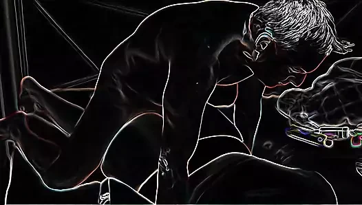 HAIR Pulling Doggystyle on a Neon Night