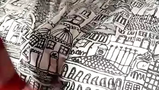 Thelady'nin vücut çorapları ve topuklu ayakkabıları var