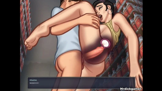 SUMMERTIME SAGA Anon fucks a tight virgin pussy and gets her pregnant