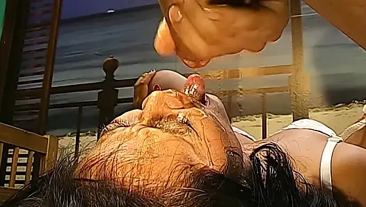 Leilas Döl Maskeli Yüze Boşalma Ve Sert Amcık Sikişi