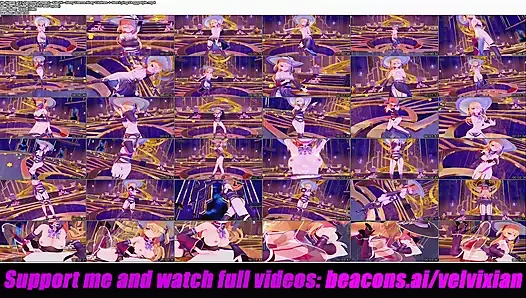 Genshin impact - fischl - seksi dans xray kıyafetleri + seks yalancı domaltmalı (3 boyutlu hentai)