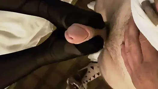 Siyah rht çorap footjob 2