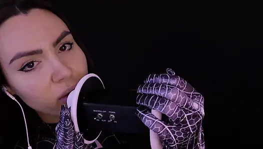 Asmr kulak yalayan örümcek kız cosplay