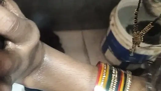 Desi bhabhi enjoying before bath