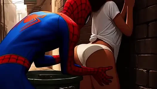 Örümcek adam ve MJ NYC'nin çatılarında sapık esaret eğlencesi yapıyor