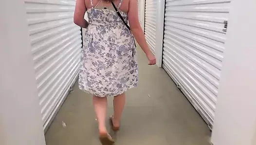 Having some sneaky public fun at a storage unit