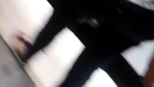 Woman in jeans in the metro 2