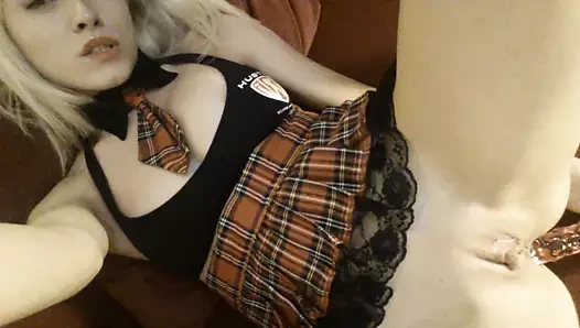 Sıcak romanian sarışın var iyi tatma lolipop eğlence