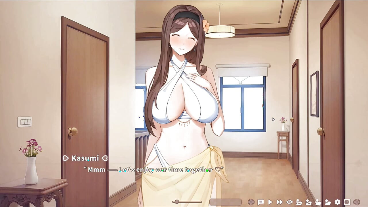 Hentai oyunu - Kasumi banyoda ıslanıyor ve kaygan bir elle muamele ve derin gırtlak sakso çekiyor