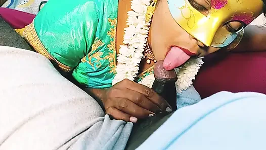 Hintli ev hanımı üvey erkek kardeşini sikiyor. Telugu Dirty Talks