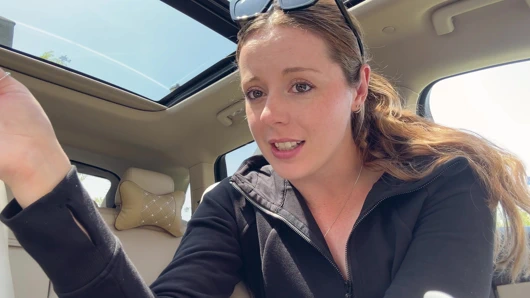 Arabamın arka koltuğunda pembe dildoyla mastürbasyon