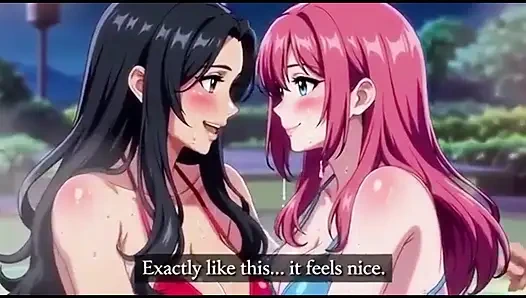 Üvey anne ve üvey kız kardeş ateşli banyo yapıyor ve togather'a bastırıyor