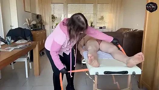 Slaveofm. Acı Cehennemi: Kamçı, CBT, elektrik ve kötü kelepçeler. Bölüm 3 V. 8