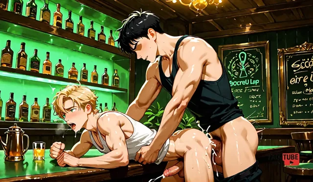 Yaoi - eşcinsel bar resim koleksiyonunda sarışın