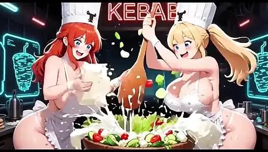Komik aşçı videosu, ai animasyon