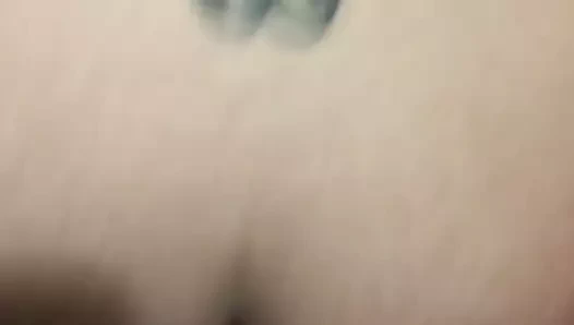 Wife jerking me off with her asshole