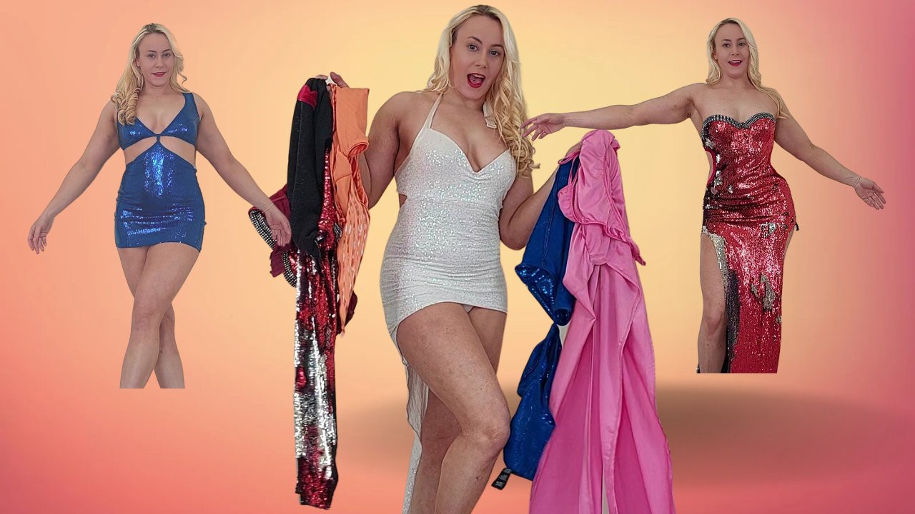 Seksi elbise denemesi