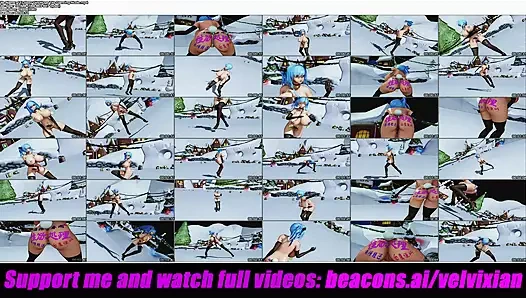 Seksi kız büyük memeler çıplak dans ediyor (3 boyutlu hentai)