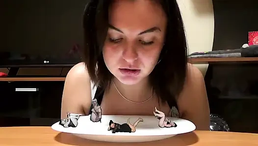 4 kız yiyeceğim! Aman tanrım, nefis!