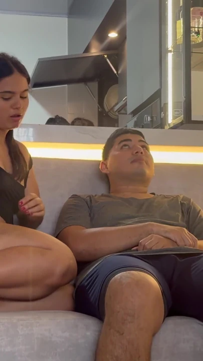 My stepbrother used my hole and cums on me while my stepdads are in the kitchen next door | Clip 1