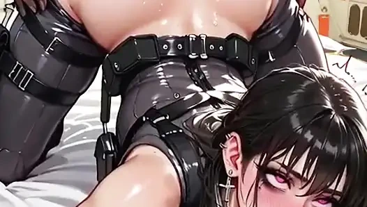 Sexy agent gets caught and fucked by security guard