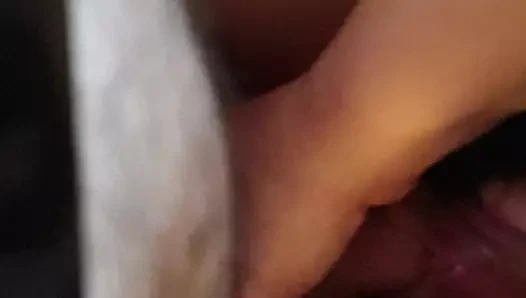 Fruen mastuberer med min pik