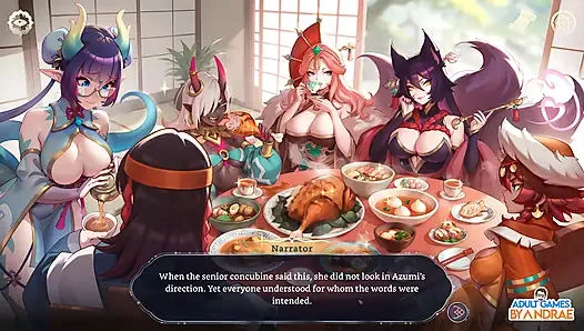 Ep9: Seçilmiş 5 ile çay töreni - İmparatorluk Harem'de kraliyet toplantısı - harem fantezisi