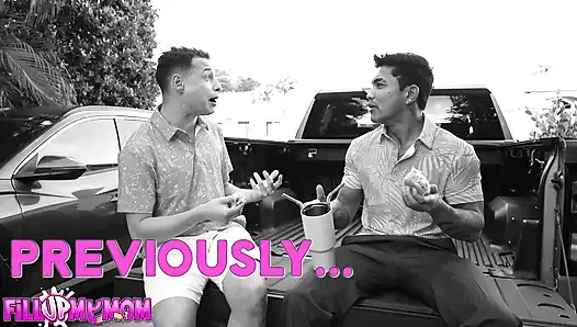 Annemi doldur - yalnız dul üvey oğlunun arkadaşı tarafından mutlu bir şekilde sikiliyor