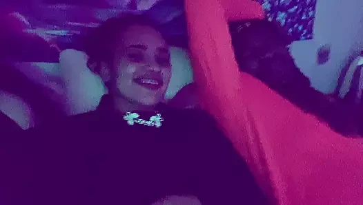 Irklar arası üçlü ile gotik beyaz bbw ve seksi kızıl saçlı