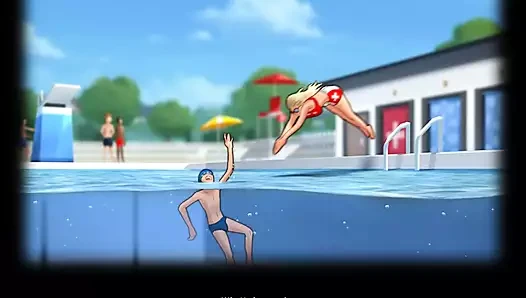 Summertimesaga havuzda emiyor bölüm 87 misskitty2k